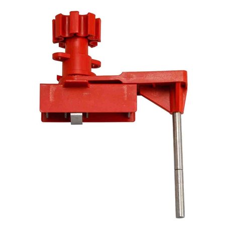 BRADY Universal Ball  Valve Lockout, Red Fits Maximum Handle Width .98 in 65400